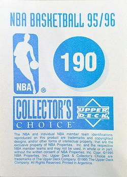 1995-96 Collector's Choice Argentina Stickers #190 Anfernee Hardaway Back