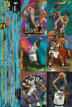 1995-96 Hoops - Series 2 Promo Perforated Sheet #NNO Anfernee Hardaway / John Stockton / Antonio McDyess / Charles Barkley / John Salley / Glenn Robinson Front
