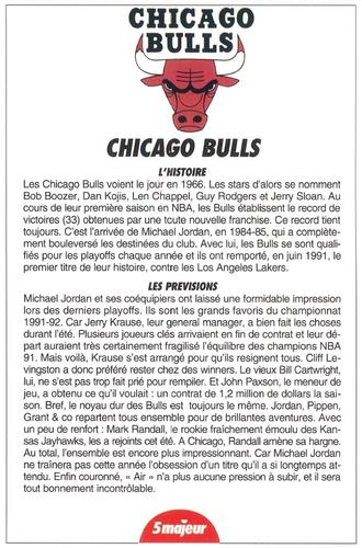 1991-93 5 Majeur Magazine France #NNO Chicago Bulls Front