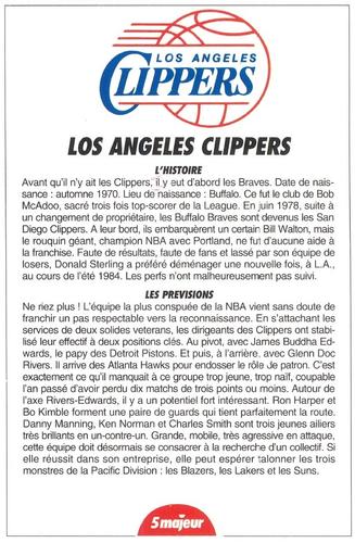 1991-93 5 Majeur Magazine France #NNO Los Angeles Clippers Front