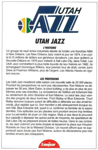 1991-93 5 Majeur Magazine France #NNO Utah Jazz Front