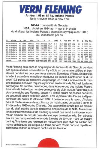 1991-93 5 Majeur Magazine France #NNO Vern Fleming Back