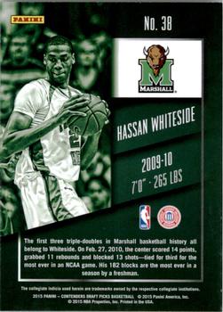 2015 Panini Contenders Draft Picks - Season Ticket Cracked Ice #38 Hassan Whiteside Back