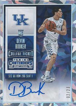 2015 Panini Contenders Draft Picks - Season Ticket Cracked Ice #115a Devin Booker Front