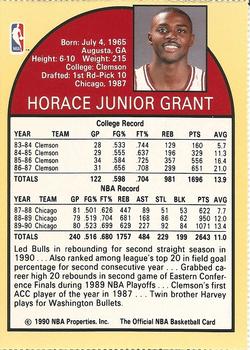 1990 Hoops Team Night Chicago Bulls #NNO Horace Grant Back