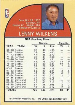 1990 Hoops Team Night Cleveland Cavaliers #NNO Lenny Wilkens Back