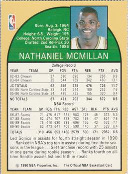 1990 Hoops Team Night Seattle SuperSonics #NNO Nate McMillan Back