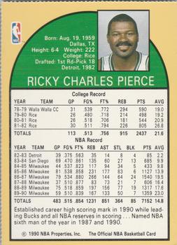 1990 Hoops Team Night Seattle SuperSonics #NNO Ricky Pierce Back