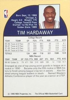 1990 Hoops Team Night Golden State Warriors #NNO Tim Hardaway Back