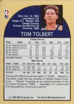 1990 Hoops Team Night Golden State Warriors #NNO Tom Tolbert Back