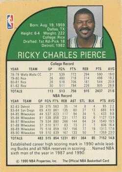 1990 Hoops Team Night Milwaukee Bucks #NNO Ricky Pierce Back