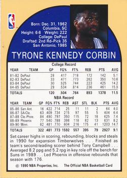 1990 Hoops Team Night Minnesota Timberwolves #NNO Tyrone Corbin Back