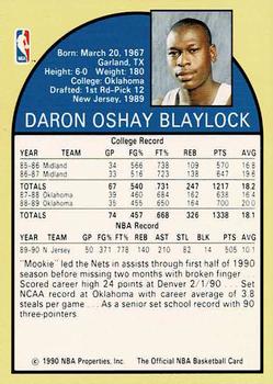 1990 Hoops Team Night New Jersey Nets #NNO Mookie Blaylock Back