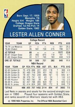 1990 Hoops Team Night New Jersey Nets #NNO Lester Conner Back