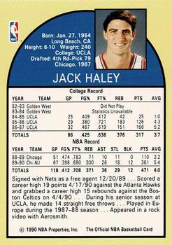 1990 Hoops Team Night New Jersey Nets #NNO Jack Haley Back