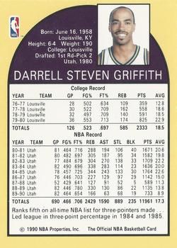 1990 Hoops Team Night Utah Jazz #NNO Darrell Griffith Back