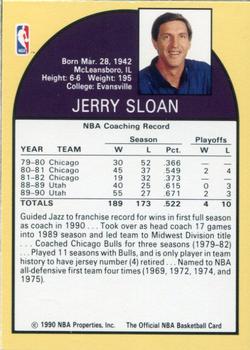 1990 Hoops Team Night Utah Jazz #NNO Jerry Sloan Back
