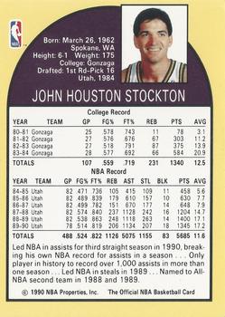 1990 Hoops Team Night Utah Jazz #NNO John Stockton Back