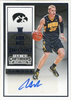 2015 Panini Contenders Draft Picks - College Draft Ticket Autographs Blue Foil #109 Aaron White Front