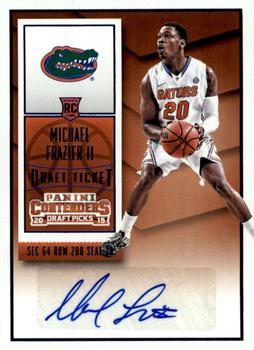 2015 Panini Contenders Draft Picks - College Draft Ticket Autographs Blue Foil #128 Michael Frazier II Front