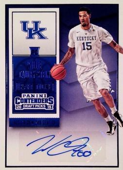 2015 Panini Contenders Draft Picks - College Draft Ticket Autographs Blue Foil #150 Willie Cauley-Stein Front