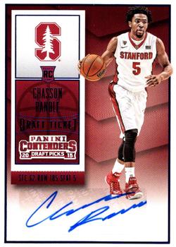 2015 Panini Contenders Draft Picks - College Draft Ticket Autographs Blue Foil #158 Chasson Randle Front