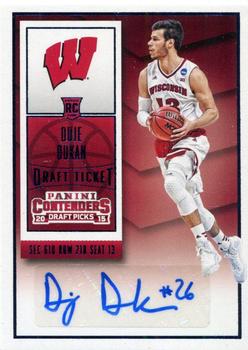 2015 Panini Contenders Draft Picks - College Draft Ticket Autographs Blue Foil #200 Duje Dukan Front