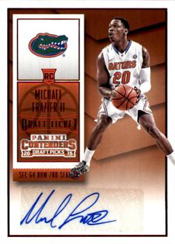 2015 Panini Contenders Draft Picks - College Draft Ticket Autographs Red Foil #128 Michael Frazier II Front