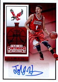 2015 Panini Contenders Draft Picks - College Draft Ticket Autographs Red Foil #147 Tyler Harvey Front