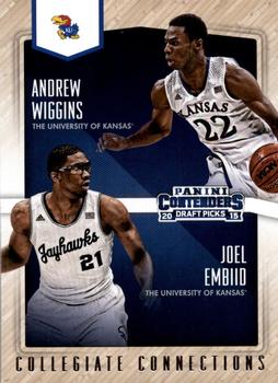 2015 Panini Contenders Draft Picks - Collegiate Connections #7 Andrew Wiggins / Joel Embiid Front