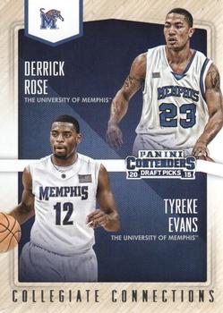 2015 Panini Contenders Draft Picks - Collegiate Connections #15 Derrick Rose / Tyreke Evans Front