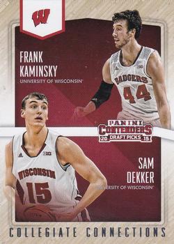 2015 Panini Contenders Draft Picks - Collegiate Connections #25 Frank Kaminsky / Sam Dekker Front