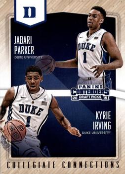 2015 Panini Contenders Draft Picks - Collegiate Connections #4 Jabari Parker / Kyrie Irving Front