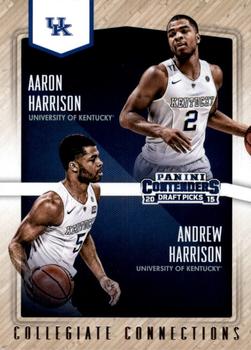 2015 Panini Contenders Draft Picks - Collegiate Connections #9 Andrew Harrison / Aaron Harrison Front