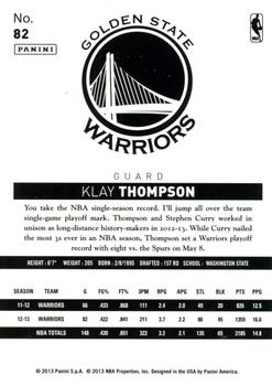 2013-14 Panini NBA (International) #82 Klay Thompson Back