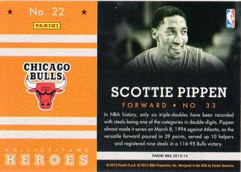2013-14 Panini NBA (International) - Hall of Fame Heroes #22 Scottie Pippen Back
