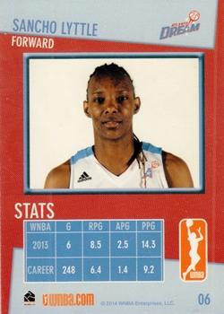2014 Rittenhouse WNBA #6 Sancho Lyttle Back