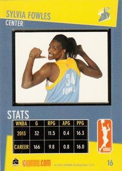 2014 Rittenhouse WNBA #16 Sylvia Fowles Back