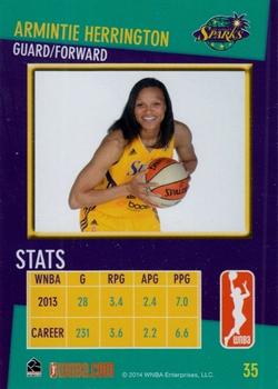 2014 Rittenhouse WNBA #35 Armintie Herrington Back