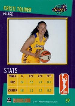 2014 Rittenhouse WNBA #39 Kristi Toliver Back