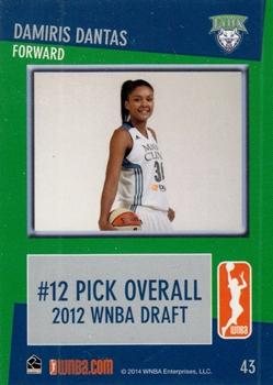 2014 Rittenhouse WNBA #43 Damiris Dantas Back