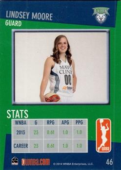 2014 Rittenhouse WNBA #46 Lindsey Moore Back