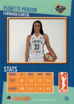 2014 Rittenhouse WNBA #55 Plenette Pierson Back