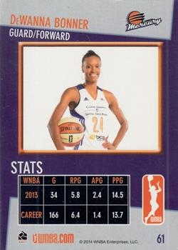 2014 Rittenhouse WNBA #61 DeWanna Bonner Back