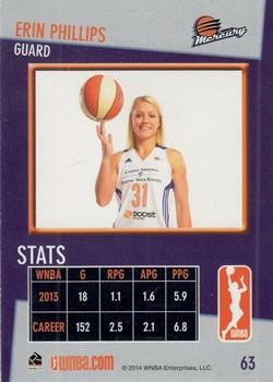 2014 Rittenhouse WNBA #63 Erin Phillips Back