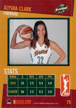 2014 Rittenhouse WNBA #75 Alysha Clark Back