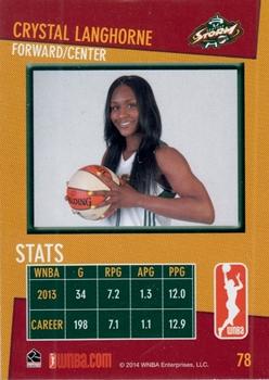 2014 Rittenhouse WNBA #78 Crystal Langhorne Back