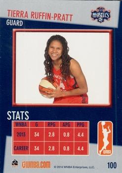2014 Rittenhouse WNBA #100 Tierra Ruffin-Pratt Back
