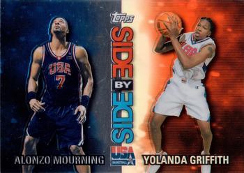 2000 Topps Team USA - Side by Side Non-Refractor/Refractor #SS10 Alonzo Mourning / Yolanda Griffith Front