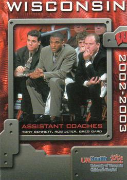2002-03 UW Health Wisconsin Badgers #16 Assistant Coaches Front